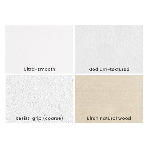 Da Vinci Pro Resist-Grip Coarse Textured Gesso Board, 14x18-4 Pack, 2" Depth Art Boards for Painting, White Acrylic Polymer with Quartz Sand, Warp-Resistant Cradled and Sealed MDF Panel - size: 14x18" - 4 Pack