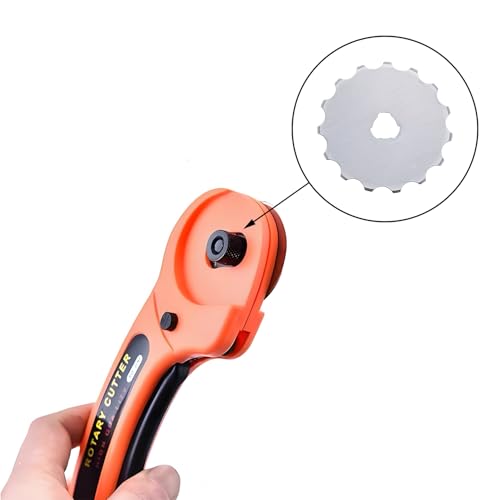ZZHXSM 2-Pack 45mm Perforated Rotary Replacement Blades for Hook Scissors, Craft Sewing Leather Paper Card Cutting