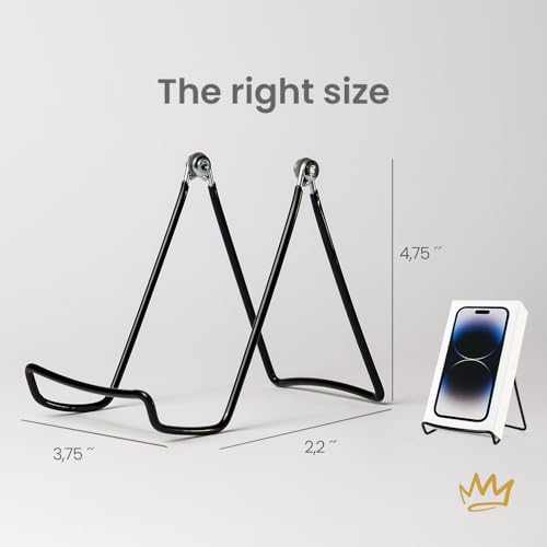 KINGDOM SOLUTIONS - 4.75" Black Metal Display Stand Made in USA - 36 Pack | Holds Plates, Pictures, Photos, Books, Frames, Posters & Art - Sturdy, Adjustable, Great for Home, Office or Retail Use - color: Black Adjustable, size: 4.75" (36-pack)