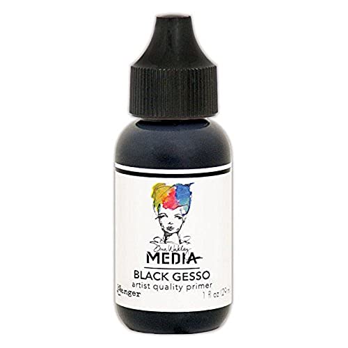 Ranger Dina Wakley Media Black Gesso, Synthetic Material, 3.1 x 3.1 x 8.5 cm