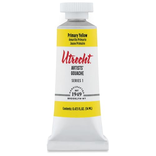 Utrecht Artists' Gouache - Primary Yellow, 14 ml tube
