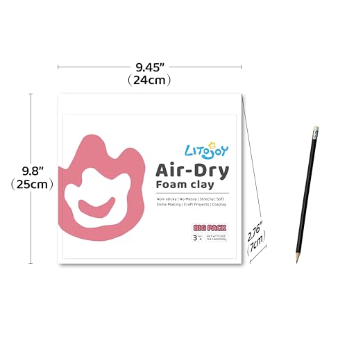 Orange Air Dry Foam Clay 1.1lbs/500g, Soft & Easy to Mold | Soft, lightweight, non-sticky and stretchy; easy to mold for family crafts, slime, cosplay props, school art and home decor. - color: Orange