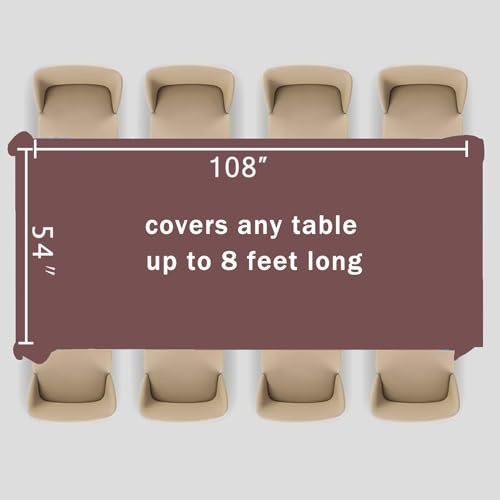 Brown Plastic Table Cloth, 2 Pack Brown Disposable Tablecover, 54 x 108 Inch Tablecloth for Rectangle Table, Waterproof Decorative Tablecloths for Party, Picnic, Birthday, Wedding - color: Brown