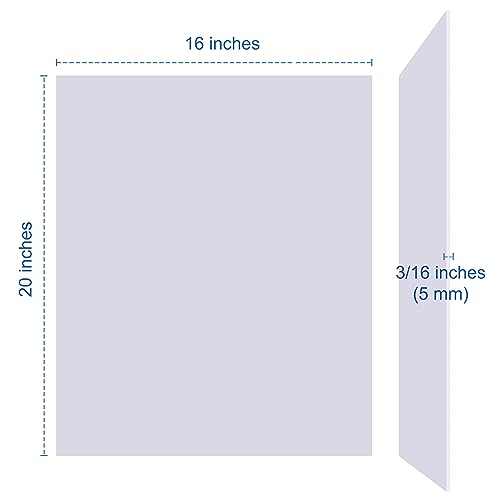 Foam Board 16 x 20 x 3/16"(5mm), Foam Core Board Sheets, White Poster Board | 12 Pack, Acid Free Foamboard, Rigid Sign Board for Mounting, Framing, Backing, Display, Presentation, Prints, Crafts & Art - size: 16x20 in 12 Pack