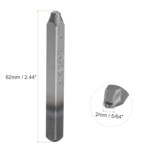HARFINGTON 27pcs Letter Stamp Set 5/64" 2mm High Tool Steel A-Z & Punch Press Tools Metal Stamps Set Hammer Hand Punch for Metal Plastic Wood Leather Brass Stamping - size: 2mm