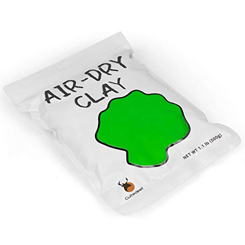Cutedeer Green Air Dry Clay, 1.1lb Foam Modeling Clay, Soft Squishy Molding for Kids Adults, Arts & Crafts Project Slime Supplies(1.1lb - 1 Pack, Green) - color: Green, size: 1.1lb - 1 PACK