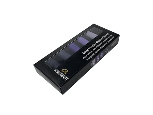 Rembrandt Soft Pastel Set, Deep Violets, 5 Count