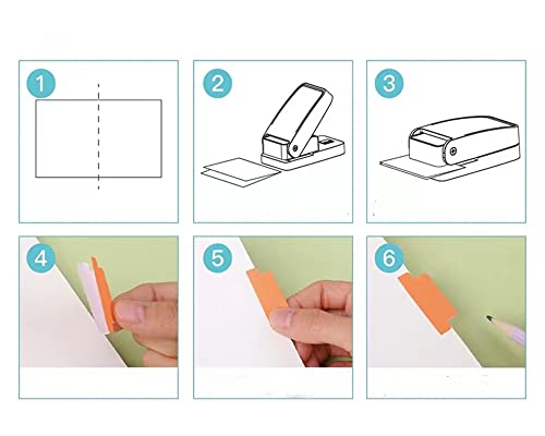 1.5 inch Tab Punch Craft Lever Punch Handmade Paper Punch for Crafting Scrapbooking Cards,DIY Cards Making Candy Color by Random - color: 1.5 inch Tab Punch