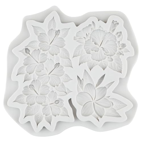 Flower Polymer Clay Mold Hibiscus Plumeria Flower Silicone Molds - color: Style G