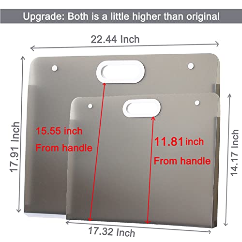 Plastic Art Portfolio, Large Art Portfolio with Handles,Waterproof Portfolio Folder for Artwork, Arts Storage Case for Drawing Sketch Photography Poster (Black 2pcs(22.44x17.32'' and 17.32x13.22'')) - size: Black 2pcs(22.44x17.32'' and 17.32x13.22'')