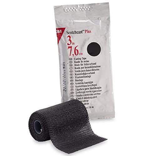 3M Scotchcast Plus 82003A Casting Tape, 3 Inches X 4 Yards -, Roll Black 1 Count