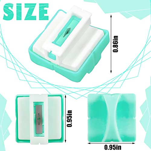 15 Pieces Paper Cutter Replacement Blade with Security Safeguar Paper Trimmer Blades Refill(Mint Green) - color: Mint Green