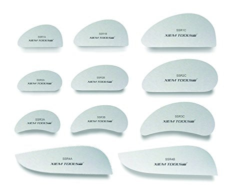 Xiem Tools Stainless Steel Clay Rib for Ceramics and Pottery (Complete Set) - size: Complete Set