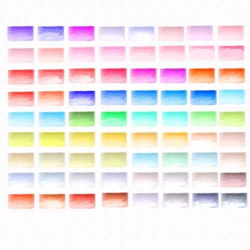 TOSHARE Watercolor Pens Set, 72-Color Dual Tip Professional Watercolor Markers for Adults, Water-Based Art Pens with 1 Aquapen, 3 Colorless Blenders, 2 Black Markers, and 12-Page Pad, Art Supplies - color: 72+6 Colors