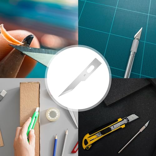 120 Pcs Exacto Knife Blades, #3 High Carbon Steel Hobby Knife Blade Refills Hobby Knife Replacement Blades for Craft, Scrapbooking, Stencil - size: #3