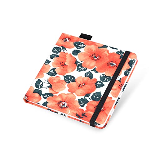 Watercolor Paper Sketchbook,5"x5" 20 Sheets 140lb/300gsm Heavyweight Paper | Adults Artist Small Travel Drawing Journal,Mixed Media Notebook for Painting,Watercolors,Markers,Art Supplies,Orange Flower - color: 5x5 inch-300gsm-orange flower