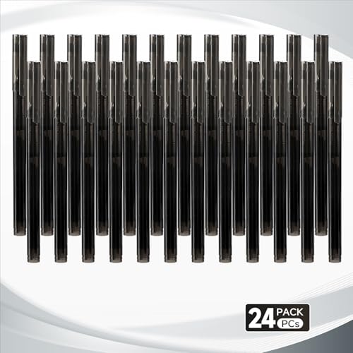 Black Fine Point Gel Pens 24Pcs 0.5mm Gel Ballpoint Pens Black Liquid Ink Pens No Smear No Bleed, Smooth Writing Pen for Journaling Note Taking Drawing Sketching Coloring Office School Supplies - color: 24 Black
