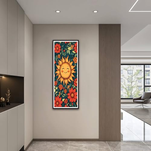 ZHUMUTO Large Diamond Painting Kits for Adults Smiling Sunflower - color: LZMT047