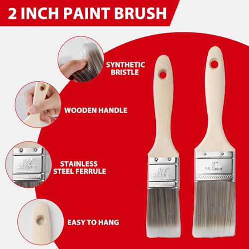Mister Rui 16-Piece 4 Inch Paint Roller Kit with 5-in-1 Tool & Taping Knife