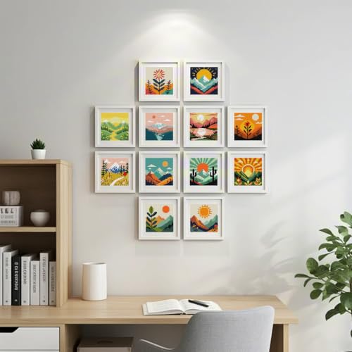 12 Pcs Small Diamond Art Kits Landscape Diamond Art Kits for Adults - color: Landscape-2