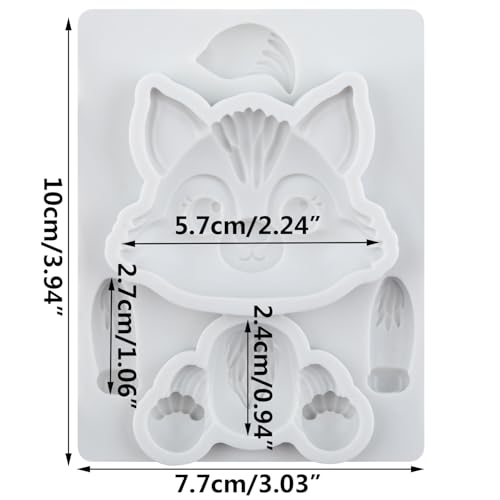 Wolf Polymer Clay Molds Wolf Woodland Animal Silicone Mold - color: Style K