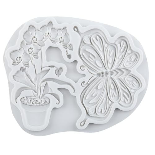 Butterfly Flower Polymer Clay Mold Butterfly Orchid Silicone Molds - color: Style G