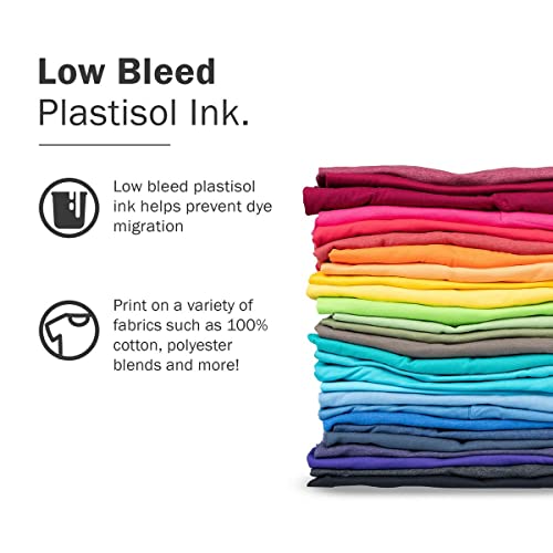 Rapid Cure® Plastisol Tropical Ink Set, 6 Color Screen Printing Ink Kit 8oz | Plastisol Cures At Low Temperature For Fast Turnaround - Soft, Vibrant Finish, Non-Phthalate, CPSIA Safe, USA Made - color: Rapid Cure Tropical Plastisol Ink