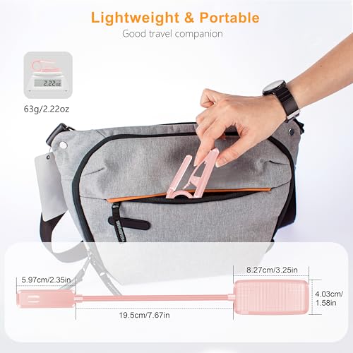 Gritin 9 LED Rechargeable Book Light for Reading in Bed | Eye Caring 3 Color Temps,Stepless Dimming Brightness,80 Hrs Runtime Small Lightweight Clip On Book Reading Light-Pink - color: Pink