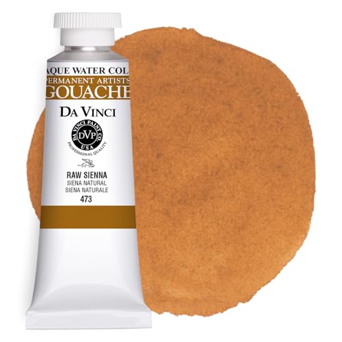DA VINCI PAINTS Professional Artist Gouache Paint, Raw Sienna, 37mL - color: Raw Sienna