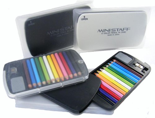 BC USA Japanese Mini Colored Pencils in Case with Eraser and Sharpener