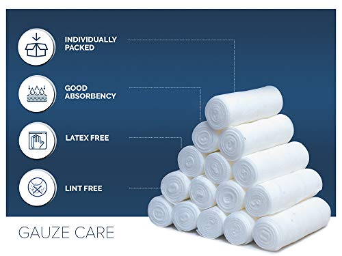 Gauze Rolls Pack of 72 – Premium Quality Lint and Latex-Free 4 inches x 4.1 Yards Conforming Stretch Bandages Designed for Effective Wound Care & Comfort - Ideal for use as a Mummy wrap - size: 4 Inch - 72 Rolls