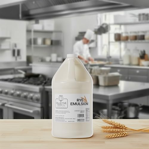 Collective Aromas Co. Rye Emulsion for Baking, Concentrated Rye Flavoring for Bread, Cookies, Cakes & Frosting, Heat-Stable Liquid, 1 Gallon 128 fl oz, Kosher, Made in USA - size: Rye - 1 Gallon (128 fl oz)