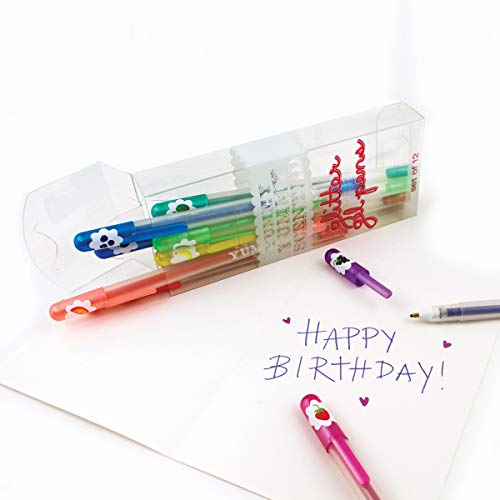 Ooly Scented Yummy Yummy Glitter Gel Pens, Set of 12 | Ages 3+, 1.00mm Nib, Scented Glitter Pens for Kids and Adults, Fun Art and Stationery Supplies for School - style: Glitter Pens (Plastic Package)