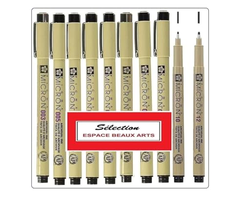 SAKURA Sakura Pigma Micron 10 Fineliners Black 0.4 mm Fine Tip