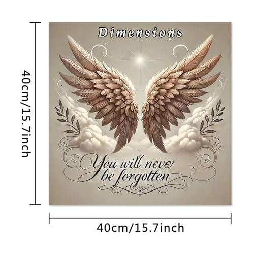 MBNTJHT Angel Wings Paint by Numbers Kit for Adults,Unframed Oil Painting by Number Kits for Adult Beginners,DIY Acrylic Painting Art Kits for Home Decor Gifts 16X16 Inch. - color: MT22332
