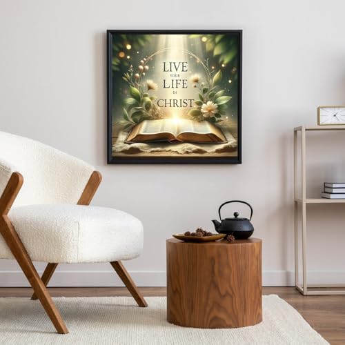 Camocin Diamond Art Kits for Adults, Bible Christian Diamond Painting | Gem Art, Diamond Dot, 5D Full Round Drill, Religious Inspirational Scripture Faith Wall Decor, DIY Craft Gift, 14x14 Inch - color: LBDP1P20