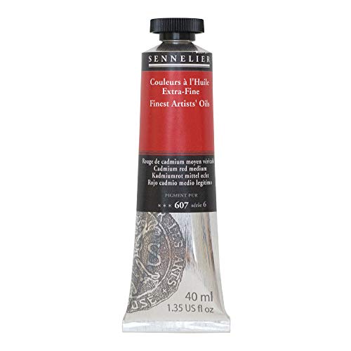 SENNELIER Artists' Extra Fine Oil, 40 ml Tube, Series 6, Cadmium Red Medium, (10-130411-607) - color: Cadmium Red Medium, size: 1.35 Fl Oz (Pack of 1)