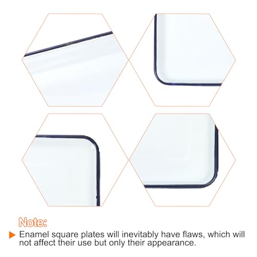 HARFINGTON Butcher Tray Palette 15" x 11" Metal Triple Enamel Coated Rectangular Tray Holder Artist Painter Painting Tool for Art Paint Acrylic Watercolor Mixing - size: 15" x 11"