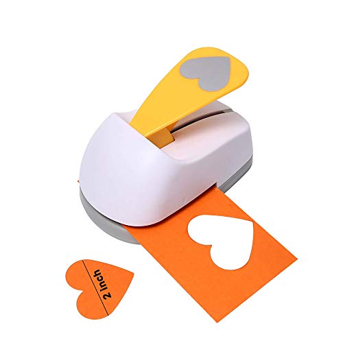 Craft Lever Punch 2 inch Heart Paper Punch Professional Tool for Valentine's Day Paper Crafting DIY Projects,Gifts,Stationery,Education,Greeting Cards Arts Fun Projects - color: Heart