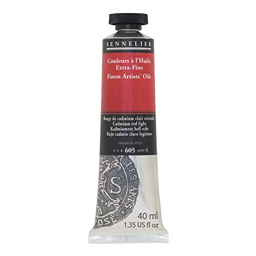 SENNELIER Artists' Extra Fine Oil, 40 ml Tube, Series 6, Cadmium Red Light, (10-130411-605) - color: Cadmium Red Light, size: 1.35 Fl Oz (Pack of 1)