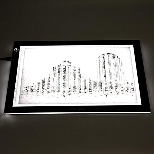ME456 A4 LED Light Box 14" Light Pad USB Power Light Table for Tracing, | Tattoo Transferring, Drawing, Sketching, Animation, Stenciling, Diamond Art Painting, Home & Classroom Learning Activities - style: 14" Black (USB Powered)