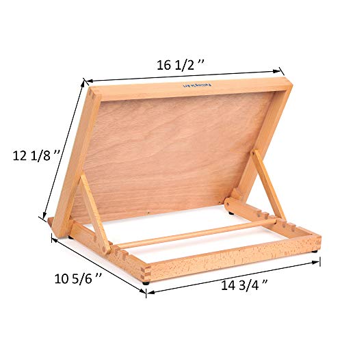Falling in Art 5 Position Wood Drafting Table Easel Drawing&Sketching Board | 16 1/2 Inches by 12 1/8 Inches - style: 16 1/2 L * 12 1/8 W