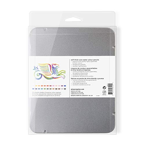 Winsor & Newton Studio Collection, Watercolor Pencils, Set of 24 | Highly pigmented, Wax-Based, Can be Used Wet/Dry, Add Water & Brush to Create Painterly Effects, Break-Resistant Points. - style: 24 Watercolor Pencils