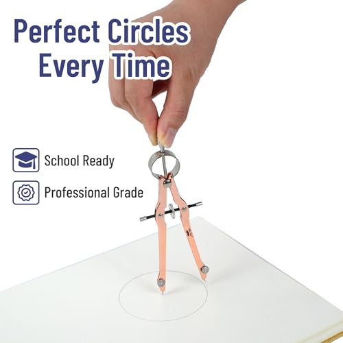 Mr. Pen- Geometry Set, 15 pcs, Rose Gold & Pink - color: Rose Gold & Pink