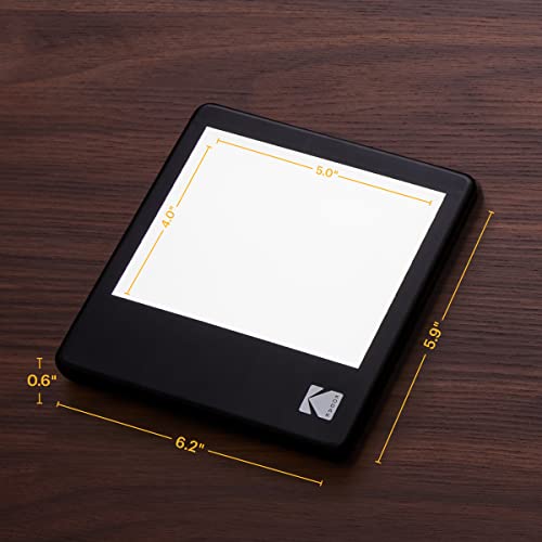 KODAK RODLLP5X4 Light Box, Tracing Light Box, Slide Viewer, White, 5"x4" | 98% Color Restoration, Slides & Negatives, USB or AAA Power, Glare-Free LED for Drawing Board & Tracing, Product Photography - size: 5”x4”
