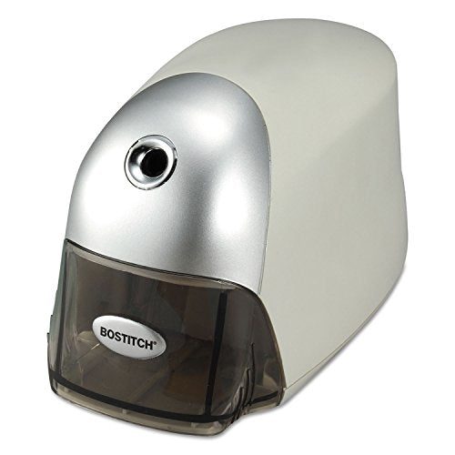 Bostitch Office QuietSharp Electric Pencil Sharpener, Heavy Duty Classroom or Office Use, Size Selector with 6 Different Sizes, Gold/Chrome - color: Gray