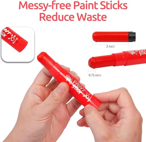 TBC The Best Crafts 24 Colors Mixed pack, Washable Paint, Non-toxic, Tempera Paint Sticks for Kids and Students - color: 24 Colors Mixed pack