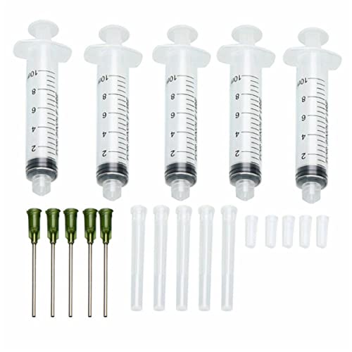 Dispensers Applicator Syringes Set, 5 Pack 10ml Dispensing Syringes With Dispensing Needles and caps for DIY Quilling, Acrylic Painting, Oiler Bottle, Craft, Artwork Hobbies - size: Set 7