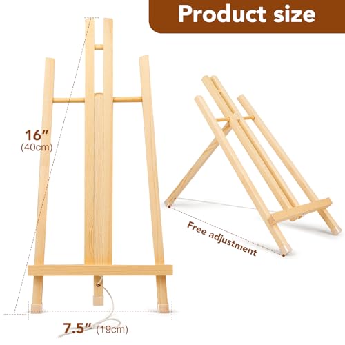 3 Pack 15 Inch Wood Easels, Easel Stand for Painting Canvases and Crafts | Tripod Painting Party Easel, Kids Student Tabletop Easels for Painting, Portable Canvas Photo Picture Sign Holder - style: 15"-3p
