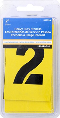 Hillman 847026 2-Inch Numbers, Letters, and Punctuation Combo Stencil Set - size: 2 Inch